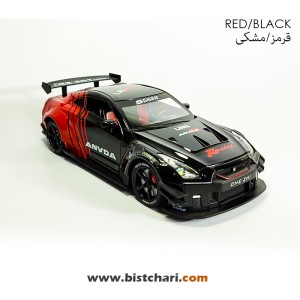 ماکت ماشین نیسان Nissan مدل GTR R35 رنگ قرمز-مشکی
