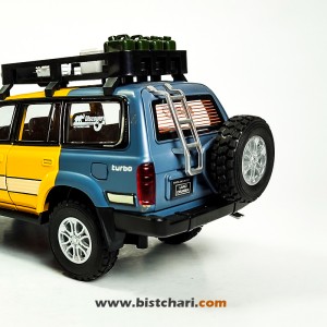 ماکت ماشین تویوتا Toyota مدل لندکروزر Land Cruiser رنگ زرد/خاکستری