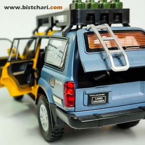 ماکت ماشین تویوتا Toyota مدل لندکروزر Land Cruiser رنگ زرد/خاکستری