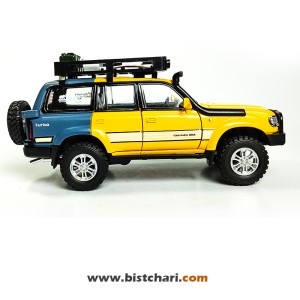 ماکت ماشین تویوتا Toyota مدل لندکروزر Land Cruiser رنگ زرد/خاکستری