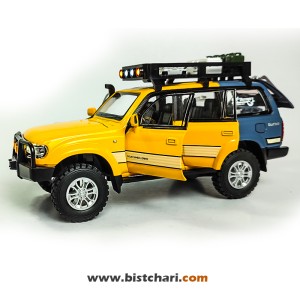 ماکت ماشین تویوتا Toyota مدل لندکروزر Land Cruiser رنگ زرد/خاکستری
