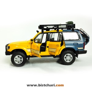ماکت ماشین تویوتا Toyota مدل لندکروزر Land Cruiser رنگ زرد/خاکستری