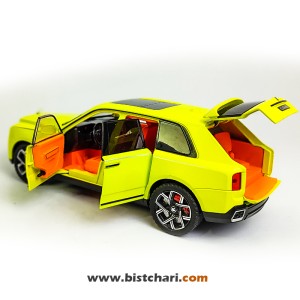 ماکت ماشین رولز رویس Rolls Royce مدل Cullinan رنگ زرد