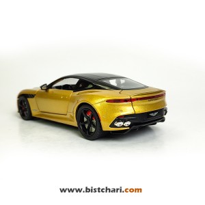 ماکت ماشین استون مارتین Aston Martin مدل DBS Super Leggera رنگ طلایی
