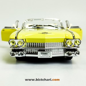 ماکت ماشین کادیلاک Cadillac مدل Eldorado Biarritz Convertible رنگ زرد لیمویی