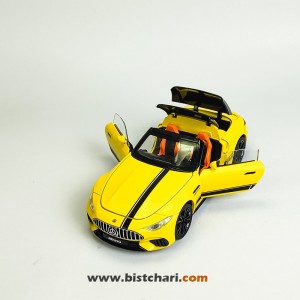 ماکت ماشین مرسدس بنز  Mercedes-Benz مدل AMG SL63 رنگ زرد