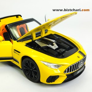 ماکت ماشین مرسدس بنز  Mercedes-Benz مدل AMG SL63 رنگ زرد
