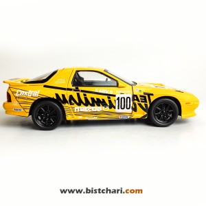 ماکت ماشین مزدا Mazda مدل RX-7 رنگ زرد