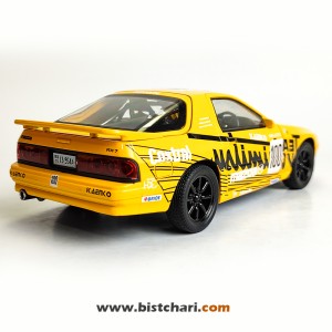 ماکت ماشین مزدا Mazda مدل RX-7 رنگ زرد