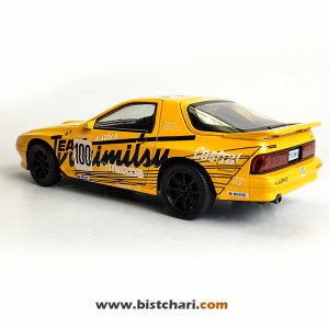 ماکت ماشین مزدا Mazda مدل RX-7 رنگ زرد