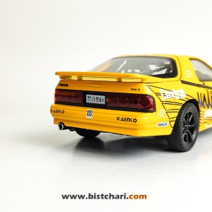 ماکت ماشین مزدا Mazda مدل RX-7 رنگ زرد