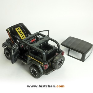 ماکت ماشین جیپ Jeep مدل Wrangler Rubicon رنگ مشکی