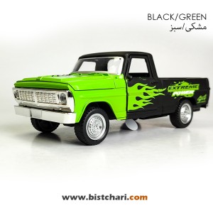 ماکت ماشین فورد Ford مدل F-100 رنگ مشکی/سبز