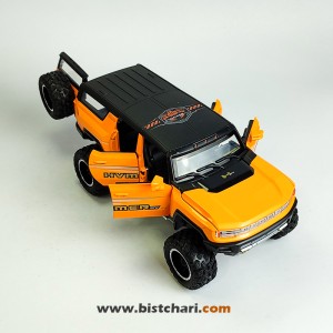 ماکت ماشین جی ام سی GMC مدل Hummer EV رنگ نارنجی