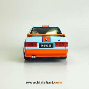 ماکت ماشین بی ام و BMW مدل M3 E30 رنگ آبی کمرنگ/نارنجی