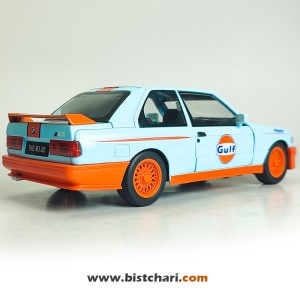 ماکت ماشین بی ام و BMW مدل M3 E30 رنگ آبی کمرنگ/نارنجی