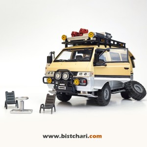 ماکت ماشین میتسوبیشی Mitsubishi مدل Delica رنگ خاکی
