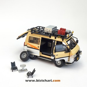 ماکت ماشین میتسوبیشی Mitsubishi مدل Delica رنگ خاکی