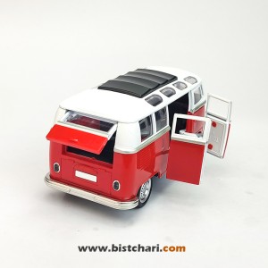 ماکت ماشین فولکس واگن Volkswagen مدل T1(Type 2) رنگ قرمز