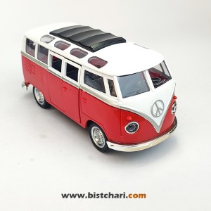 ماکت ماشین فولکس واگن Volkswagen مدل T1(Type 2) رنگ قرمز
