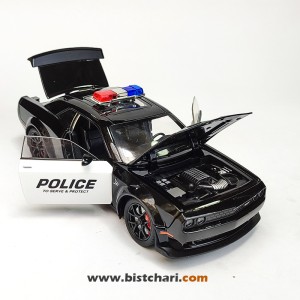 ماکت ماشین پلیس دوج چلنجر Dodge Challenger مدل SRT Hellcat رنگ مشکی
