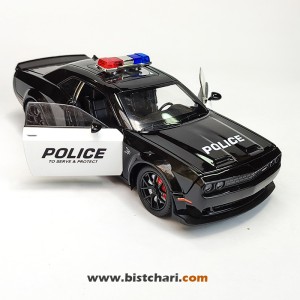 ماکت ماشین پلیس دوج چلنجر Dodge Challenger مدل SRT Hellcat رنگ مشکی
