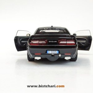 ماکت ماشین دوج چلنجر Dodge Challenger مدل SRT Hellcat رنگ مشکی