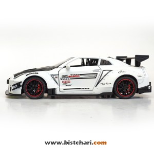 ماکت ماشین نیسان Nissan مدل GTR R35 رنگ سفید/مشکی