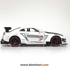 ماکت ماشین نیسان Nissan مدل GTR R35 رنگ سفید/مشکی