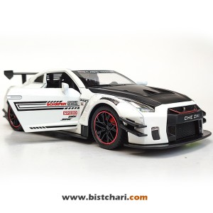 ماکت ماشین نیسان Nissan مدل GTR R35 رنگ سفید/مشکی
