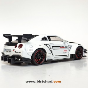 ماکت ماشین نیسان Nissan مدل GTR R35 رنگ سفید/مشکی