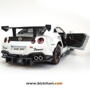 ماکت ماشین نیسان Nissan مدل GTR R35 رنگ سفید/مشکی