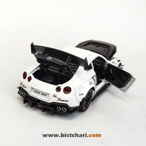 ماکت ماشین نیسان Nissan مدل GTR R35 رنگ سفید/مشکی