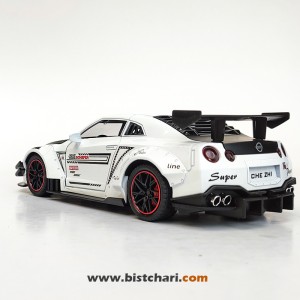 ماکت ماشین نیسان Nissan مدل GTR R35 رنگ سفید/مشکی