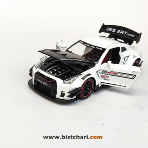ماکت ماشین نیسان Nissan مدل GTR R35 رنگ سفید/مشکی