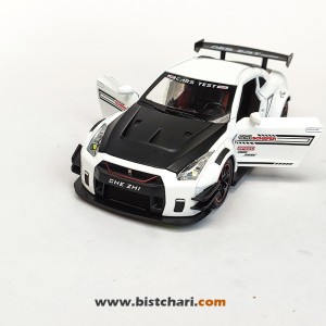 ماکت ماشین نیسان Nissan مدل GTR R35 رنگ سفید/مشکی