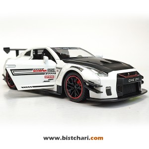 ماکت ماشین نیسان Nissan مدل GTR R35 رنگ سفید/مشکی
