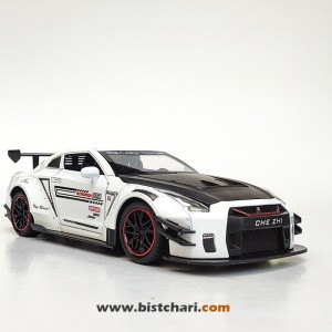 ماکت ماشین نیسان Nissan مدل GTR R35 رنگ سفید/مشکی