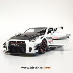 ماکت ماشین نیسان Nissan مدل GTR R35 رنگ سفید/مشکی