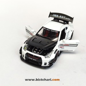 ماکت ماشین نیسان Nissan مدل GTR R35 رنگ سفید/مشکی