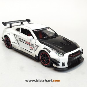 ماکت ماشین نیسان Nissan مدل GTR R35 رنگ سفید/مشکی