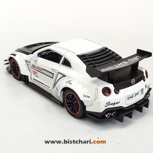 ماکت ماشین نیسان Nissan مدل GTR R35 رنگ سفید/مشکی