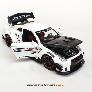 ماکت ماشین نیسان Nissan مدل GTR R35 رنگ سفید/مشکی