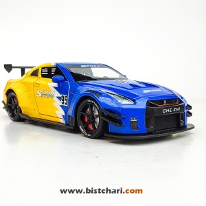 ماکت ماشین نیسان Nissan مدل GTR R35 رنگ آبی/زرد