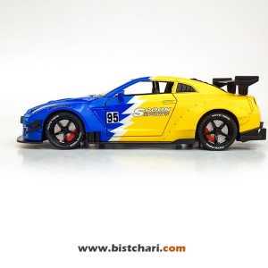 ماکت ماشین نیسان Nissan مدل GTR R35 رنگ آبی/زرد