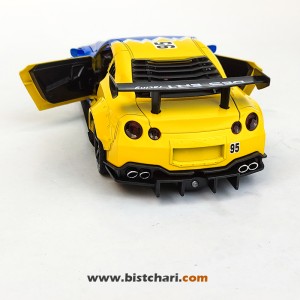 ماکت ماشین نیسان Nissan مدل GTR R35 رنگ آبی/زرد
