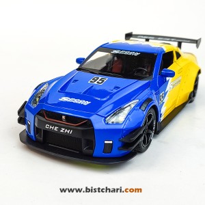 ماکت ماشین نیسان Nissan مدل GTR R35 رنگ آبی/زرد