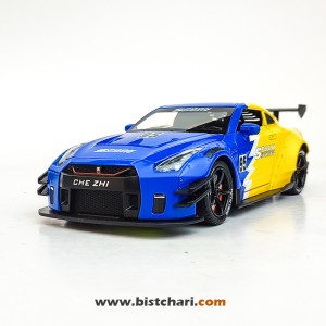 ماکت ماشین نیسان Nissan مدل GTR R35 رنگ آبی/زرد