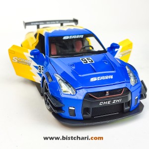 ماکت ماشین نیسان Nissan مدل GTR R35 رنگ آبی/زرد