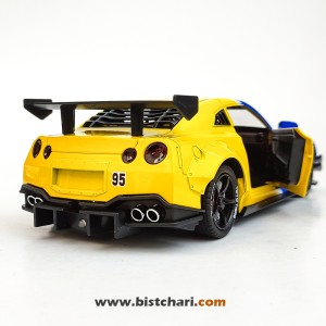 ماکت ماشین نیسان Nissan مدل GTR R35 رنگ آبی/زرد